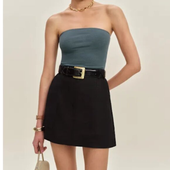 Reformation Dresses & Skirts - Reformation Etta Linen Skirt Black - Size 2